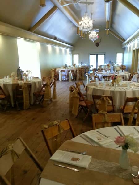 tables in barn