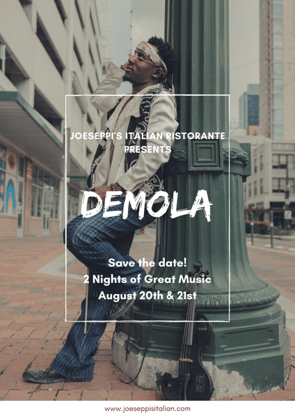 Demola, the Violinists performing live music at Joeseppi's Italian Ristorante in Tacoma, WA
