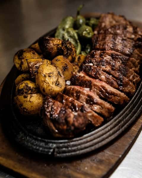 Steak and potatoes