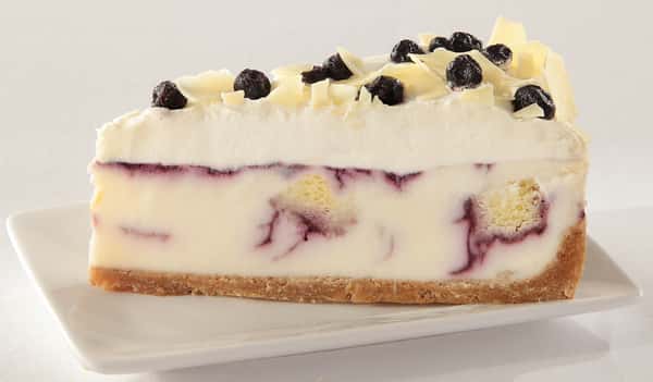 Blueberry Cobbler White Chocolate Cheesecake
