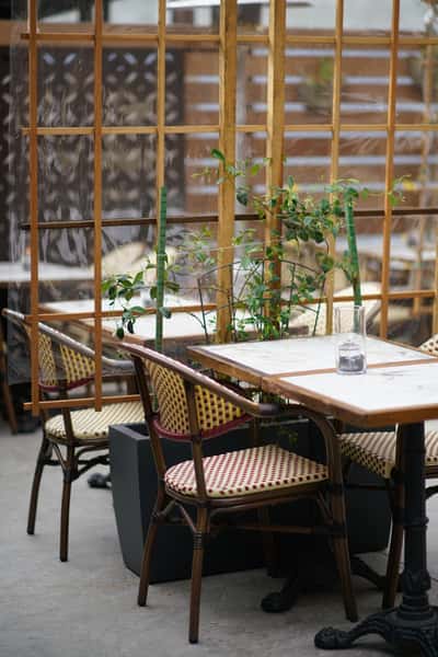 outdoor seating area