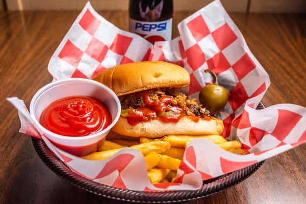 chopped beef sandwich