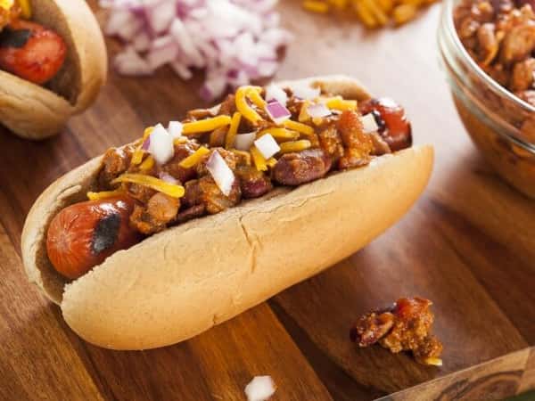 Beef Brisket Chili Dog