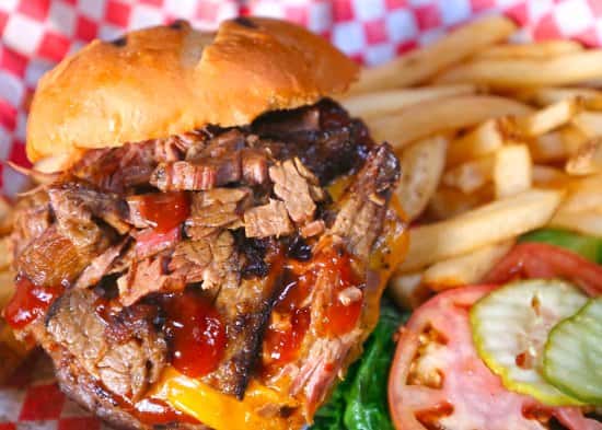 Beef Brisket Burger & Fries
