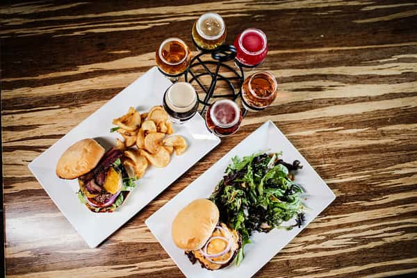 flights and burger