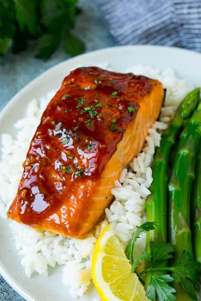 Lemon Butter Honey Glazed Salmon