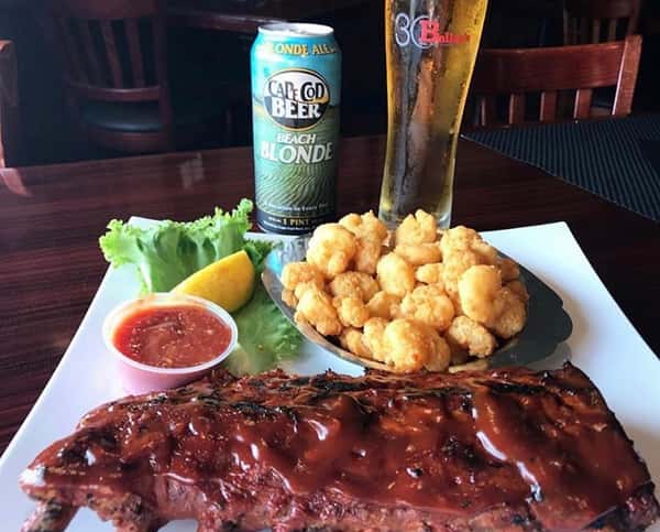 Baileys Baby Back RIbs and Fried Maine Shrimps