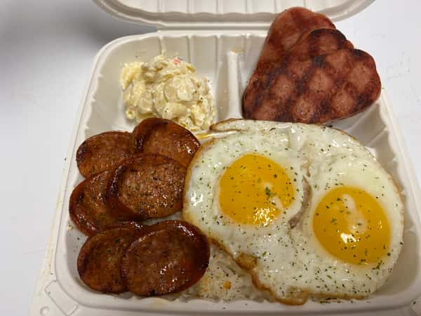Portuguese Sausage, Spam & Eggs