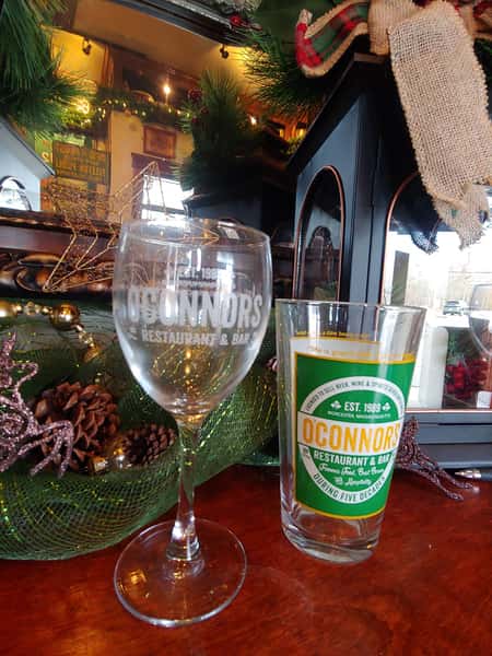 wine glass & beer glass