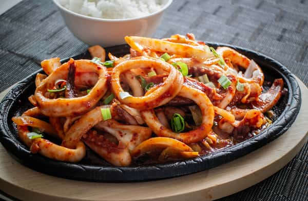 Stir Fried Squid and Vegetables