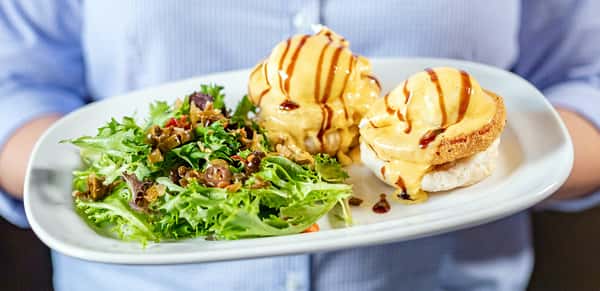 Fried Tomato Benedict