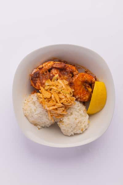 Hawaiian Garlic Shrimp Plate