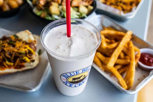 Milkshake, fries and a moon dog