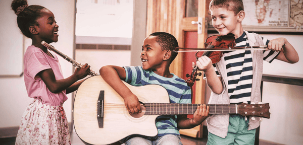 kids playing music