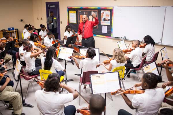 kids playing music