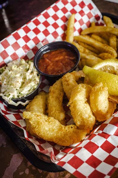Batter Dipped Shrimp and Fries
