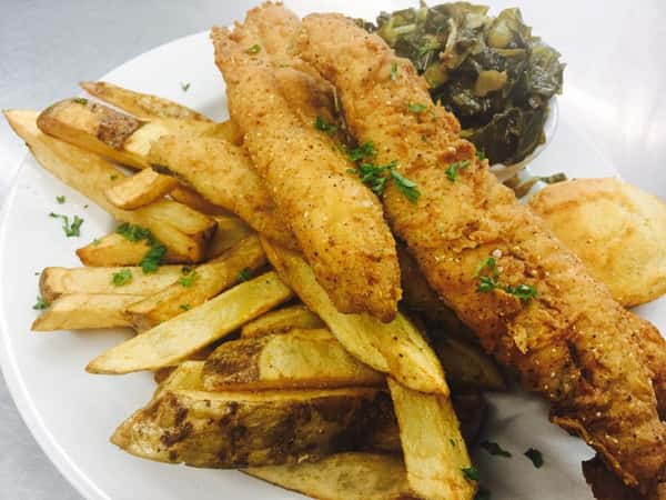 Chicken tenders and fries