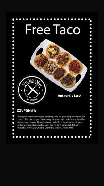Free Taco Promo