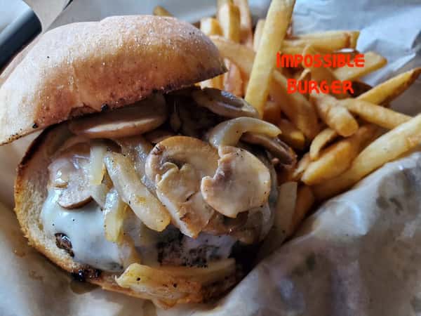Mushroom Swiss Impossible Burger