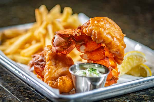 FRIED LOBSTER TAIL WITH FRIES