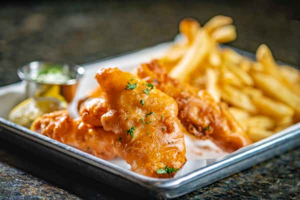 FRIED COD FISH WITH FRIES