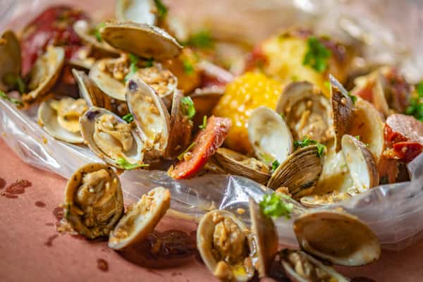 CLAMS WITH CILANTRO LIME SAUCE