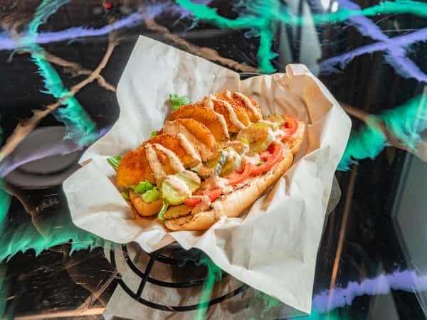 Hushpuppy Fried Green Tomato Po'Boy