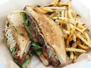 Oyster Mushroom Chicken Sandwich