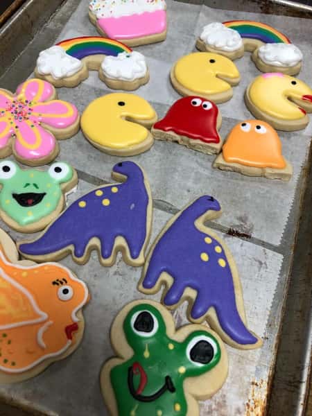 Various decorated sugar cookies