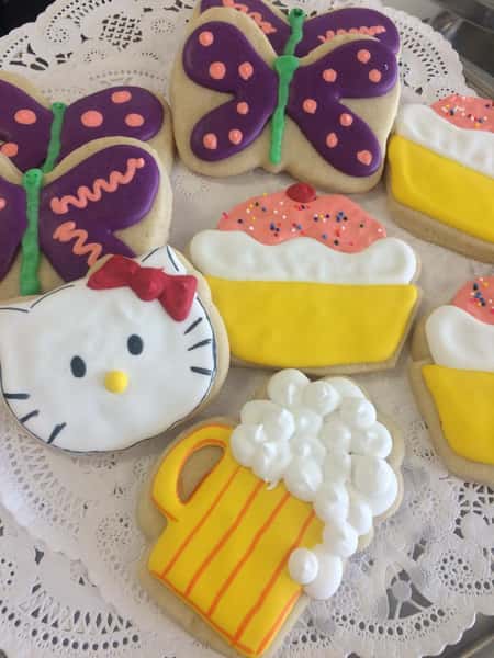 various decorated sugar cookies