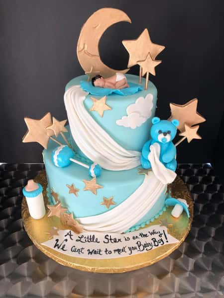 baby stars and moon cake