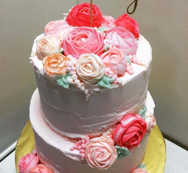 Floral birthday cake