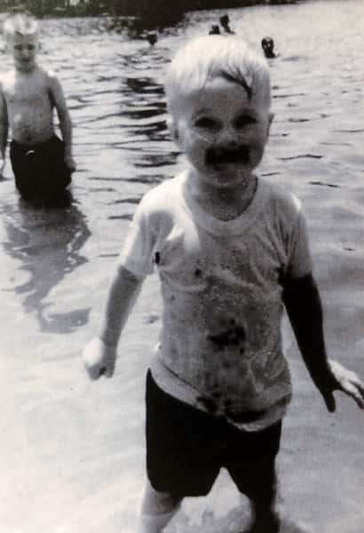 little boy in the water