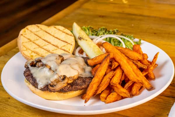 burger and fries