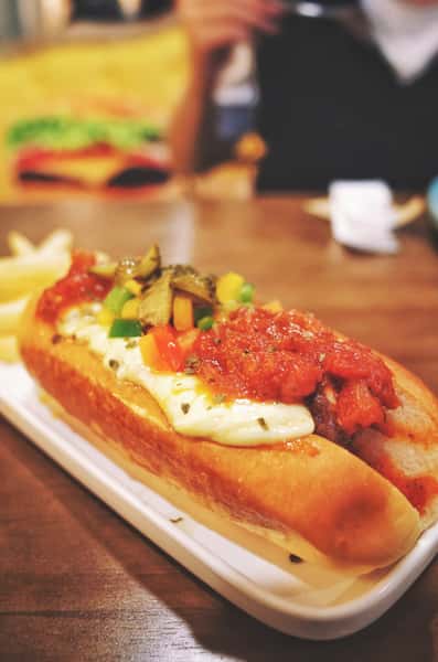 Gourmet hot dog