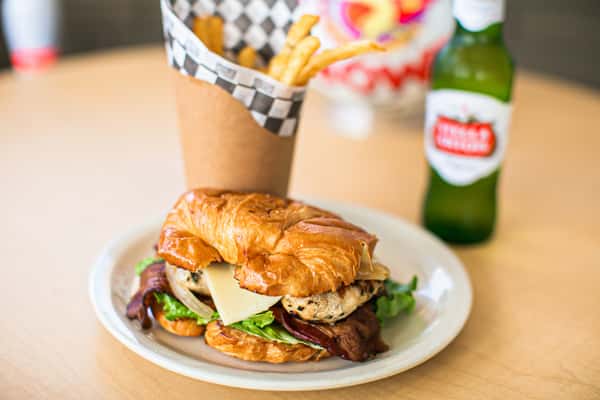 Croissant Sandwich and Stella