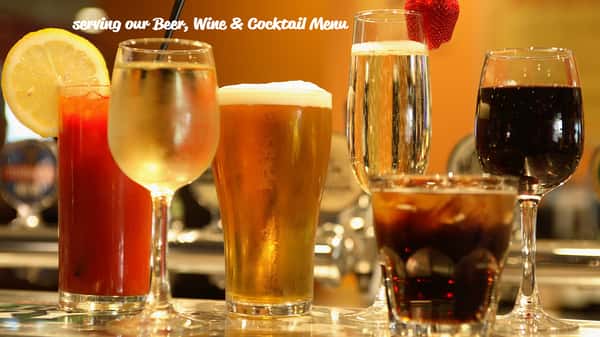 Enjoy our Beer, Wine & Cocktails