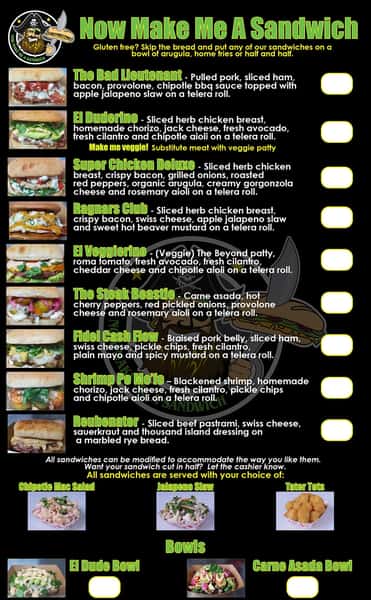 Weekdays Menu