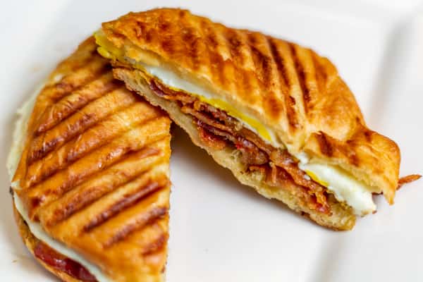 Bacon Egg Cheddar Croissant Panini