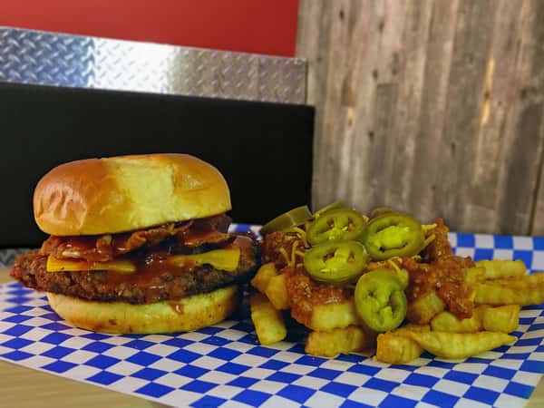 Bubba J burger and fries