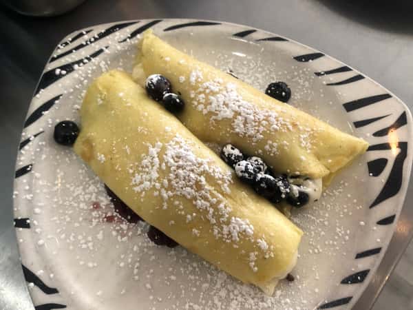 Blueberry & Cream Crepes
