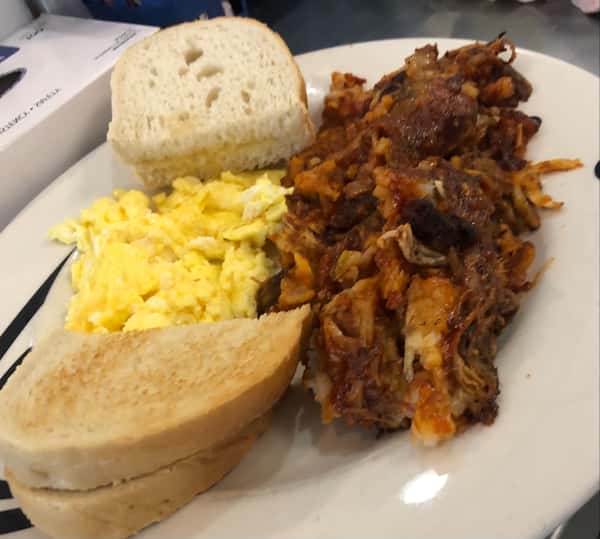 Pulled Pork Hash n Eggs