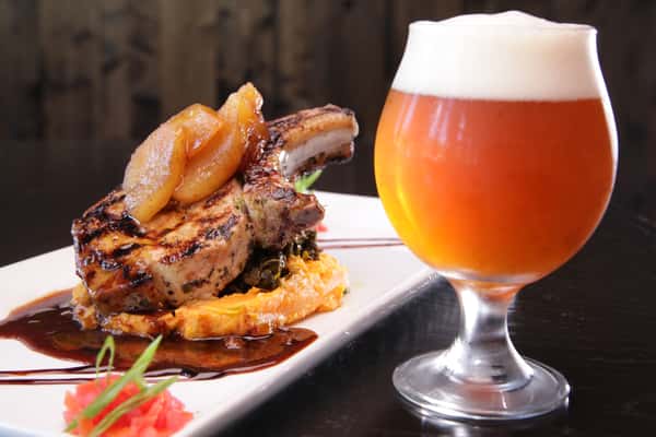 Grilled Apple Brined Pork Chop