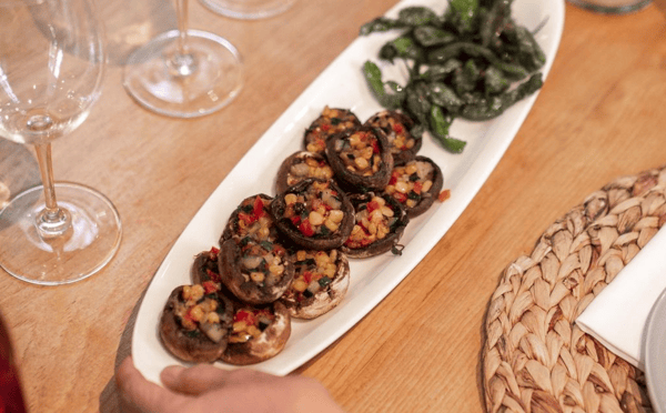 stuffed mushrooms for catered event