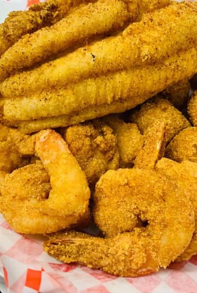 Catfish and Shrimp Plate