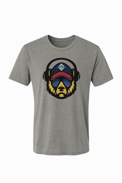 Bear T-Shirt Grey - The Cubby Bear Chicago - Wrigleyville's