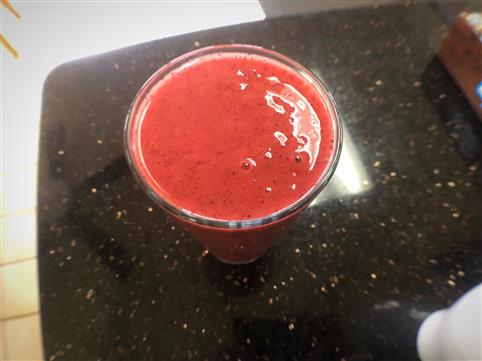 Mango, Blueberry, Strawberry Smoothie
