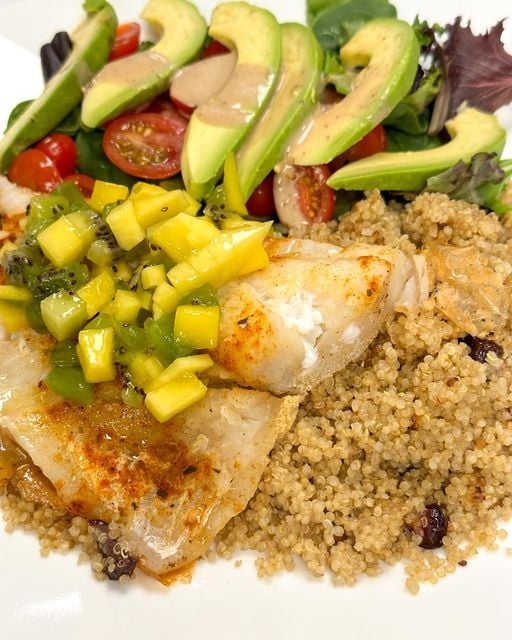 Grilled Cod Fillet Platter