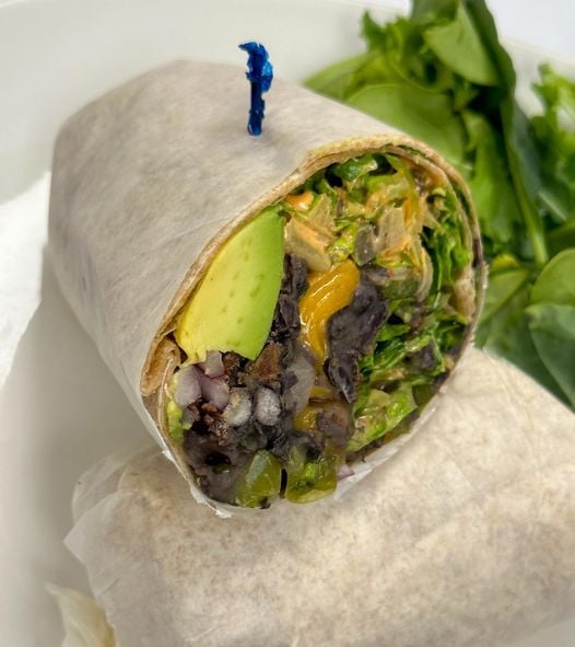 Black Bean Burger Wrap