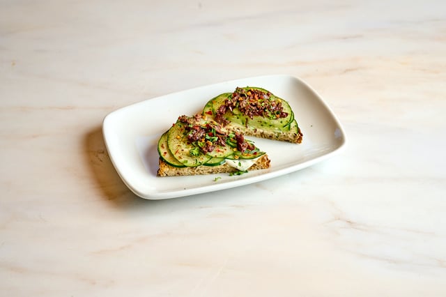 Cucumber Tzatziki Tartine